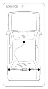 Linka hamulca COFLE 11.5590 3L842853AA