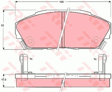 Klocki hamulcowe TRW GDB3034 45022SD4020 przód