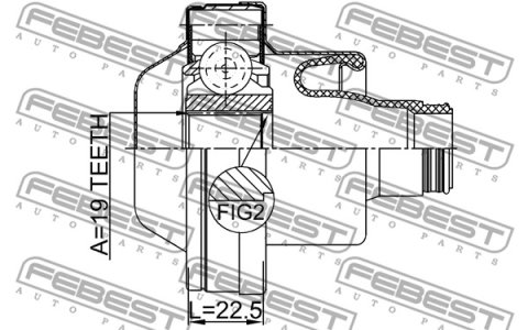 PRZEGUB WEW. VOLVO S60/S80/V70/XC90 19X74