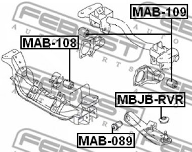 TULEJA MOSTU MITSUBISHI MINICAB/BRAVO U61T-U66W -1999