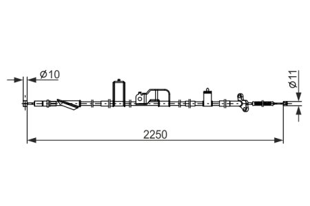 LINKA HAMULCA RĘCZNEGO HONDA CR-V II 05-06 PT