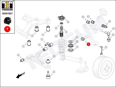 Poduszka stabilizatora TEDGUM 00391851 EG2134156B