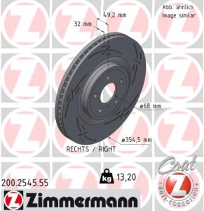 Tarcza hamulcowa ZIMMERMANN 200.2545.55 40206JL00A INFINITI G 37 07- PP