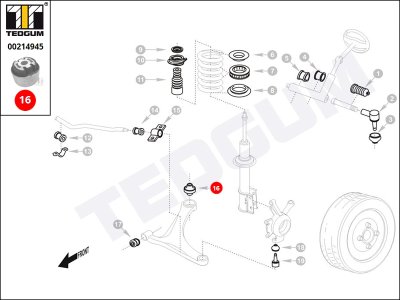 Silentblok wahacza TEDGUM 00214945 8516050