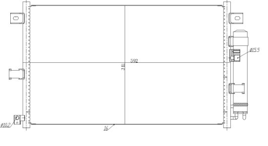 CHŁODNICA KLIMATYZACJI MAZDA