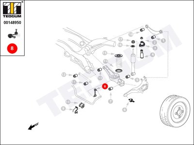 Łącznik stabilizatora TEDGUM 00148950 517849