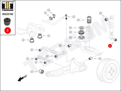 Tuleja amortyzatora TEDGUM 00225183 