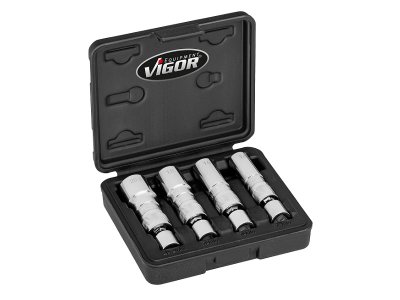 Zestaw nasadek do świec zapłonowych 4 szt 3/8 VIGOR V7002/4 KLUCZDOSWIEC 