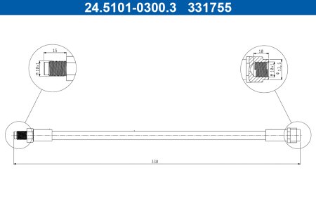 PRZEWÓD HAMULCOWY GIĘTKI MERCEDES W163 M-KLASA