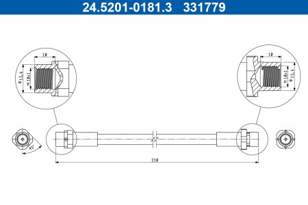 PRZEWÓD HAMULCOWY GIĘTKI BMW 3 E90 04-11 TYŁ