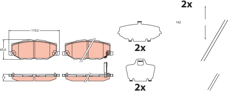KLOCKI HAMULC. SUZUKI JIMNY 18- PRZÓD