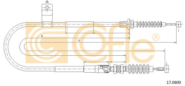 Linka hamulca COFLE 17.0600 NC1044420B