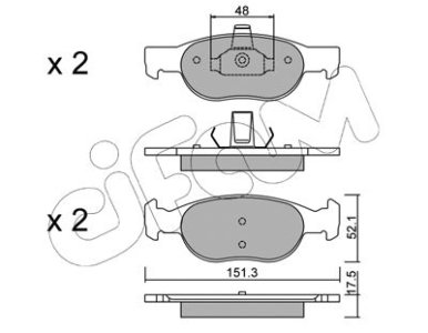 Klocki hamulcowe CIFAM 822-079-2 21930179