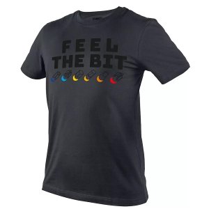 T-SHIRT Z NADRUKIEM, FEEL THE BIT, ROZMIAR M