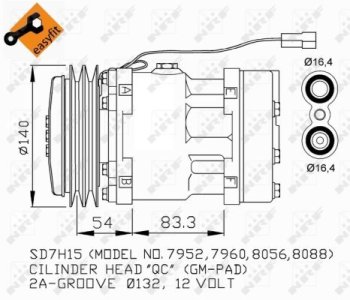 Kompresor klimatyzacji NRF 32274 