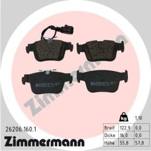 KLOCKI HAMULC. AUDI A3 20- TYŁ