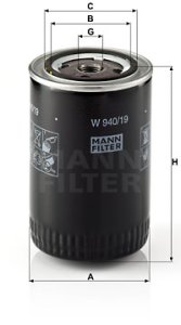 Filtr oleju MANN-FILTER W940/19 W94019