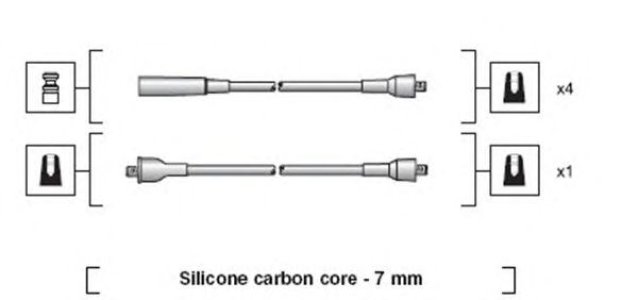 Przewody wysokiego napięcia komplet MAGNETI MARELLI MSK1253 