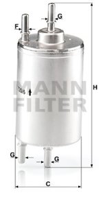 Filtr paliwa MANN-FILTER WK720/6 WK7206