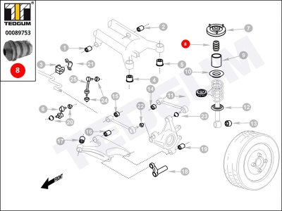 Odbój amortyzatora TEDGUM 00089753 33531135624
