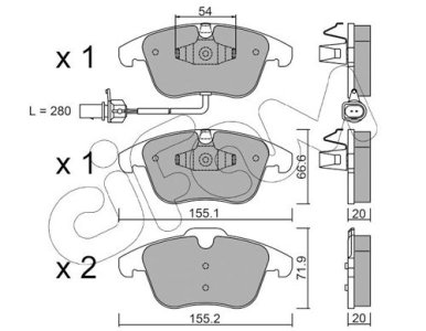 Klocki hamulcowe CIFAM 822-675-2 8K0698151A