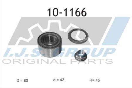 Łożysko. zestaw naprawczy piasty IJS GROUP 10-1166 GA2A33047
