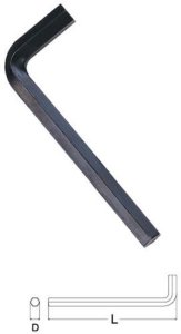 KLUCZ TRZPIENIOWY L 6-KĄTNY 12 MM DŁUGI