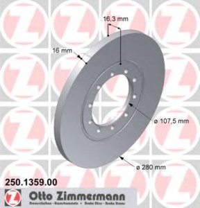 Tarcza hamulcowa ZIMMERMANN 250.1359.00 1371420