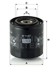 Filtr oleju MANN-FILTER W11007 