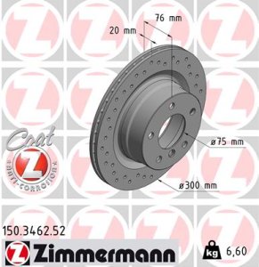 Tarcza hamulcowa ZIMMERMANN 150.3462.52 34216778051