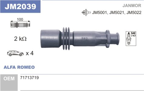 Łącznik świeca-cewka JANMOR JM2039 
